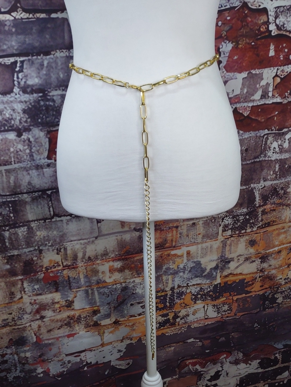Gold Paperclip Link Chain Belt